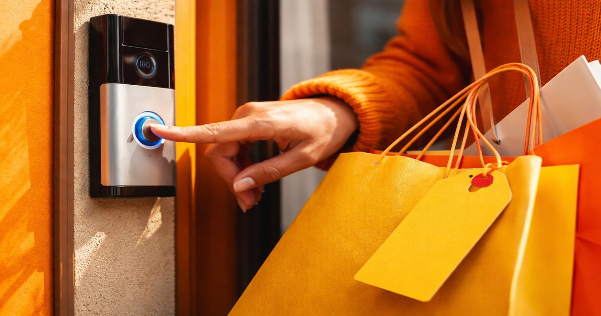 ring doorbell in use