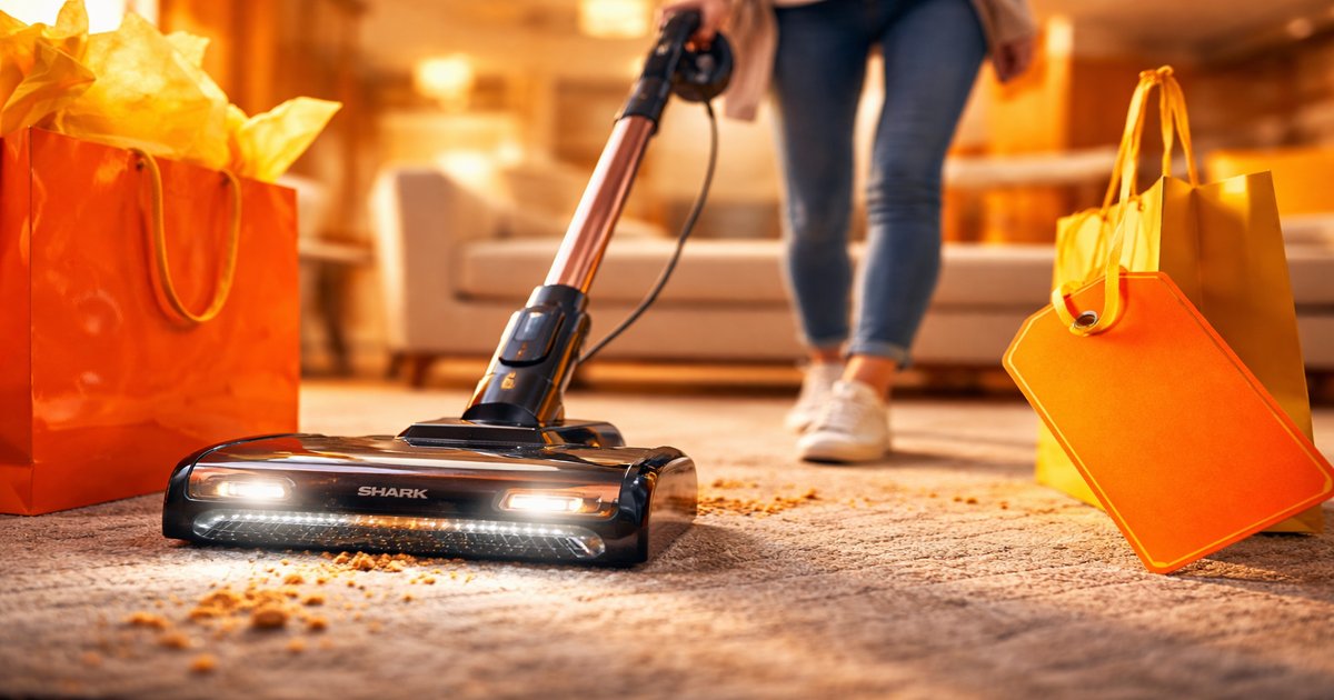 shark vacuum in use