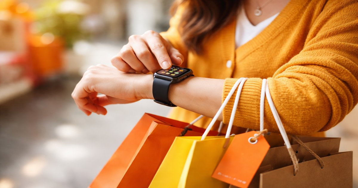 smart watch in use