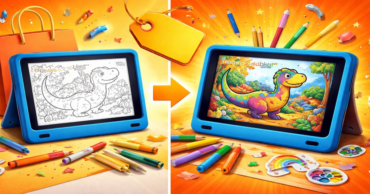 kindle colorsoft kids in use